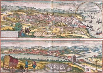 Vues de Barcelone et Ecija (Eciia), Espagne