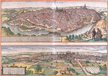 Vues de Tolède et Valladolid, Espagne (eau-forte)