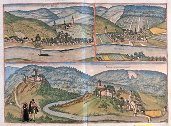 Zell An Der Mosel, Bernkastel-Kues, Manderscheid, Allemagne (gravure)