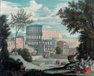 Le Colisée avec des figures romantiques