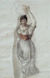 Italienne portant une cruche