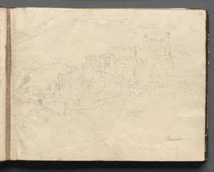 Album avec vues de Rome et des environs, études de paysage, page 02a : Olevano