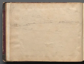 Album avec des vues de Rome et des environs, études de paysages, page 03b: Panoramique romain