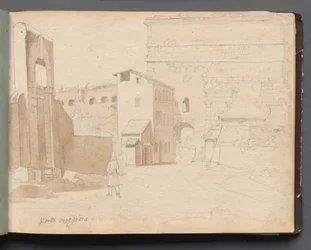 Album avec des vues de Rome et des environs, études de paysage, page 11a : "Porta Maggiore"