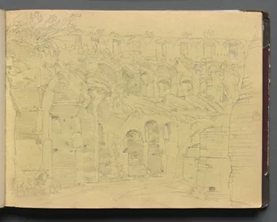 Album avec des vues de Rome et des environs, études de paysage, page 12a : Ruines romaines