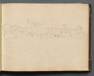 Album avec des vues de Rome et des environs, études de paysage, page 16a : Vue romaine