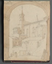 Album avec Vues de Rome et Environs, Études de Paysage, page 18a : Saint-Jean-de-Latran, Rome