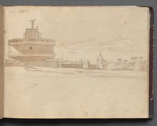 Album avec des vues de Rome et des environs, études de paysage, page 23a : Château Saint-Ange, Rome
