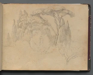 Album avec vues de Rome et des environs, études de paysages, page 29a : Étude de paysage