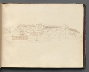 Album avec des vues de Rome et des environs, études de paysage, page 30a : Vue panoramique romaine