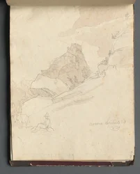 Album avec des vues de Rome et des environs, études de paysage, page 33a : "Cervera"
