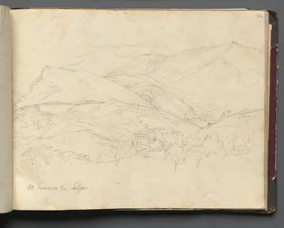 Album avec des vues de Rome et des environs, études de paysage, page 34a : "St. Francesco"