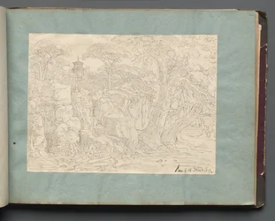 Album avec vues de Rome et des environs, études de paysage, page 36a : Vue romaine