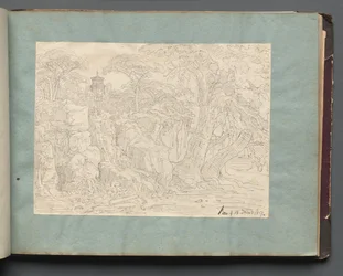 Album avec des vues de Rome et des environs, études de paysage, page 36a : Vue romaine