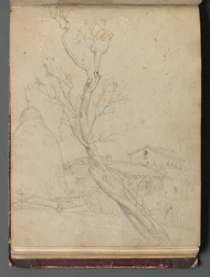 Album avec des vues de Rome et des environs, études de paysages, page 37b : Paysage romain