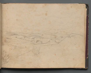 Album avec des vues de Rome et des environs, études de paysage, page 40a : Paysage romain