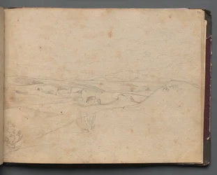 Album avec des vues de Rome et des environs, études de paysage, page 40a : Paysage romain