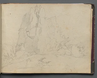Album avec des vues de Rome et des environs, études de paysage, page 45a : Paysage rocheux