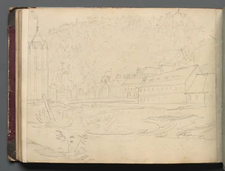 Album avec des vues de Rome et des environs, études de paysage, page 48b : Paysage romain