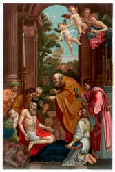 La dernière communion de Saint Jérôme, 1614