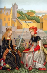 Sainte Catherine et Sainte Agnès, 15e siècle, 1870