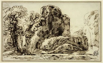 Roches, arbres et rivière