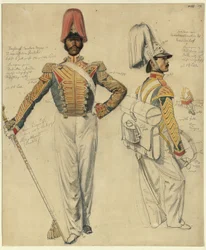 Tambour-major Vasily Kossarev, tambour du régiment Kuzma Krassilnikov