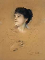 Portrait de la chanteuse Marcella Sembrich