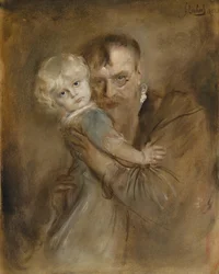 Autoportrait avec fille Marion