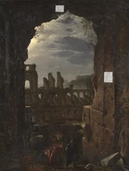 Vue du Colisée au clair de lune