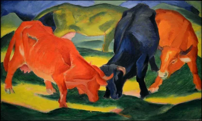 Vaches se battant, 1911