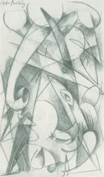 Franz Marc - Carnet de croquis pris sur le vif - Feuille 09