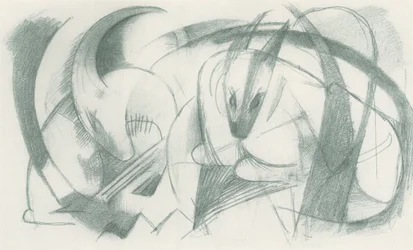 Franz Marc - Carnet de croquis pris sur le vif - Feuille 13
