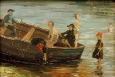 Enfants dans le bateau