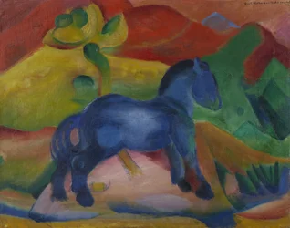 Petit cheval bleu, image pour enfants, 1912