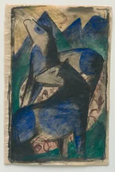Deux chevaux bleus.