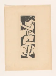 Femme avec deux moutons