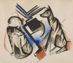 Deux loups. 1913
