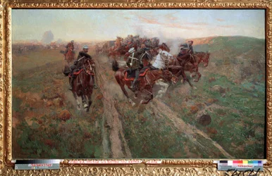 Scène de la bataille de Kuryuk Dara, en juillet 1854