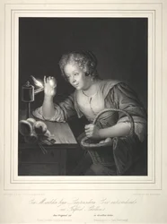Fille examinant des œufs