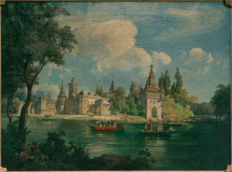 Le château impérial de Laxenburg avec les bateaux impériaux