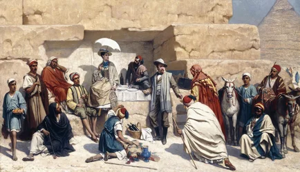 La visite aux pyramides de Gizeh, Égypte