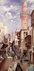 Une scène de rue arabe
