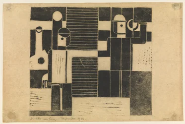 Composition avec un ouvrier et un paysan