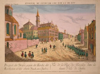 Vue de la Rue des Récollets de Québec, publié vers les années 1770