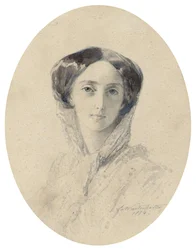 Portrait de la Grande-Duchesse Olga Nikolaïevna de Russie (1822-1892), Reine de Wurtemberg - Winterhalter, Franz Xavier (1805-1873) - 1856
