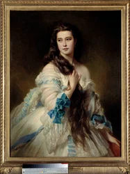 Portrait de Madame Barbe par Rimsky-Korsakow (Rimsky-Korsakow) (1833-1878). Peinture de Franz Xaver Winterhalter (1806-1873), 1864. Dimensions : 1,7 x 0,9 m. Paris, musée d