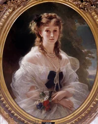 Portrait de la duchesse de Morny, princesse Troubetzkoy. Peinture de Franz Xaver Winterhalter (1806-1873)
