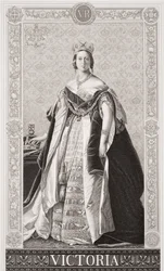 Reine Victoria (1819-1901) de `Illustrations of English and Scottish History