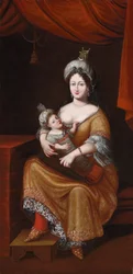 Kösem Sultan et son fils, le futur sultan Murad IV ou le sultan Ibrahim, deuxième quart du XVIIe siècle